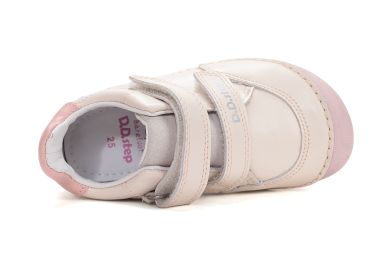 Lasten paljasjalkakengät- kermanvaalea/kukka - D.D.Step 