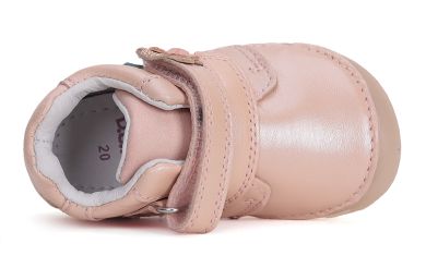 Lasten paljasjalka ensiaskelkengät- baby pink/ kukka- D.D.Step 