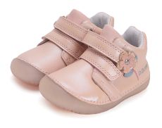 Lasten paljasjalka ensiaskelkengät- baby pink/ kukka- D.D.Step 