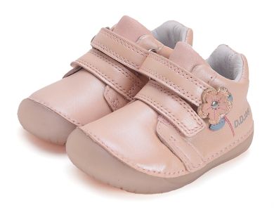 Lasten paljasjalka ensiaskelkengät- baby pink/ kukka- D.D.Step 