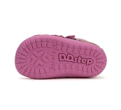 Lasten paljasjalka ensiaskelkengät- dark pink/my garden D.D.Step 