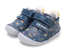 Lasten paljasjalka ensiaskelkengät - Royal Blue/ työkoneet - DD Step