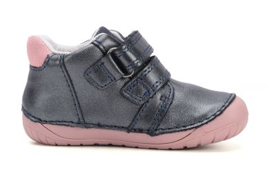 Lasten paljasjalka ensiaskelkengät - Royal Blue/ Kukka - DD Step 