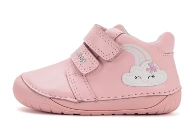 Lasten paljasjalka ensiaskelkengät - Baby  Pink/ Sateenkaari - D.D Step 