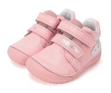 Lasten paljasjalka ensiaskelkengät - Baby  Pink/ Sateenkaari - D.D Step 