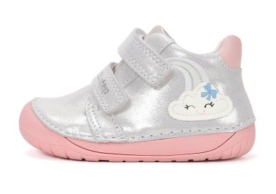 Lasten paljasjalka ensiaskelkengät - Silver/ Sateenkaari - D.D Step 