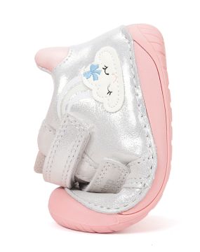 Lasten paljasjalka ensiaskelkengät - Silver/ Sateenkaari - D.D Step 