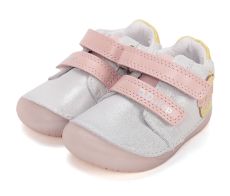 Lasten paljasjalka ensiaskelkengät - White/silver/pink/ Cupcake - DD Step 