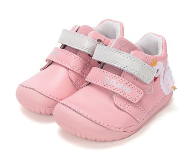 Lasten paljasjalka ensiaskelkengät - Baby  Pink/ Joutsen - DD Step