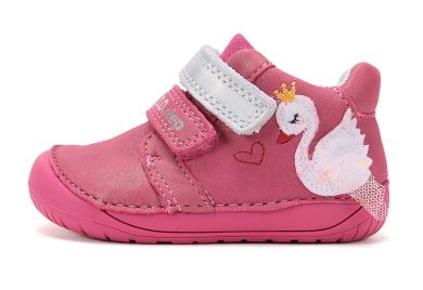 Lasten paljasjalka ensiaskelkengät - Hot Pink/ Joutsen - DD Step