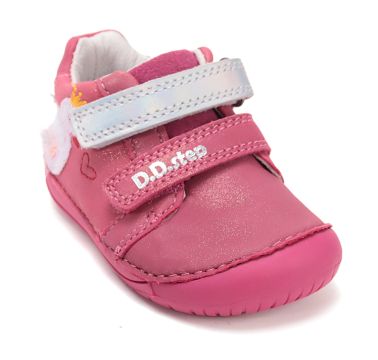 Lasten paljasjalka ensiaskelkengät - Hot Pink/ Joutsen - DD Step