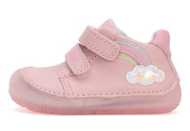 Lasten paljasjalkakengät- baby pink/sateenkaari- D.D.Step