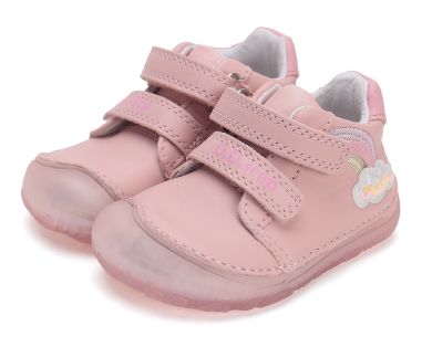 Lasten paljasjalkakengät- baby pink/sateenkaari- D.D.Step