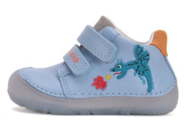 Lasten paljasjalkakengät- sky blue/lohikäärme- D.D.Step 