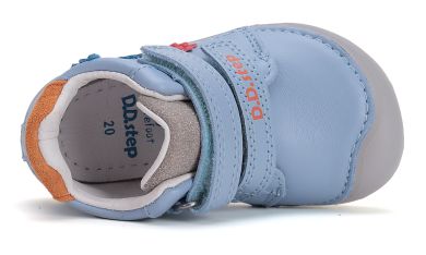 Lasten paljasjalkakengät- sky blue/lohikäärme- D.D.Step 