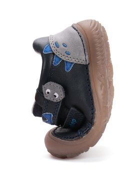 Lasten paljasjalkakengät- Black / kukkuu- D.D.Step 