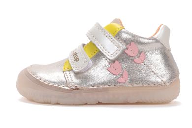 Lasten paljasjalkakengät- kulta/ kukkaset  - D.D.Step