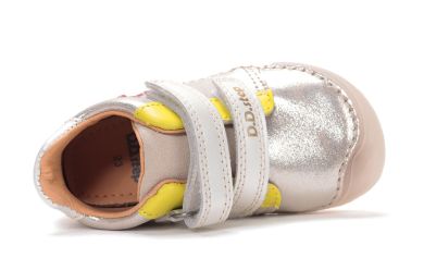 Lasten paljasjalkakengät- kulta/ kukkaset  - D.D.Step