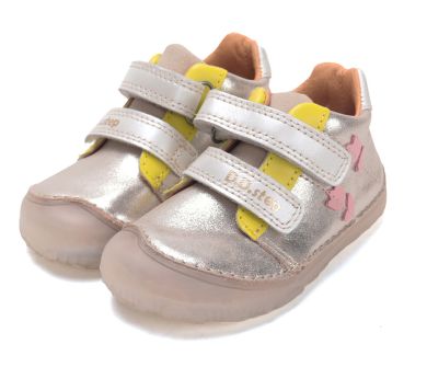 Lasten paljasjalkakengät- kulta/ kukkaset  - D.D.Step