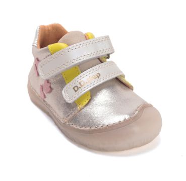 Lasten paljasjalkakengät- kulta/ kukkaset  - D.D.Step