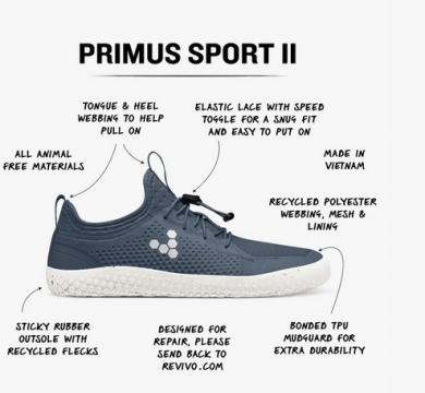 Lasten PJ tennari -Indigo - Primus Sport II Juniors- Vivobarefoot