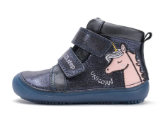 Lasten paljasjalka välikausinilkkurit - sininen/glitter/ yksisarvi- D.D.Step 