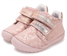 Lasten paljasjalka ensiaskelkengät - Baby Pink/ Kukkaset - DD Step 