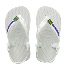 Pikkulasten flip flopit Baby Brasil logo -white-Havaianas