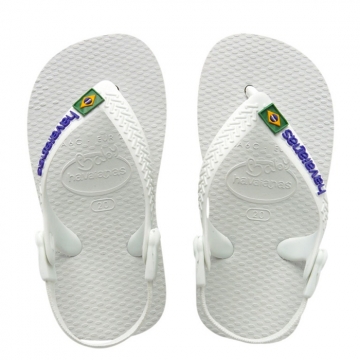 Pikkulasten flip flopit Baby Brasil logo -white-Havaianas