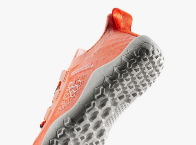 Lasten paljasjalkakengät - Orange Zest - Primus Trail Knit FG Pre-School/ Kids Vivobarefoot
