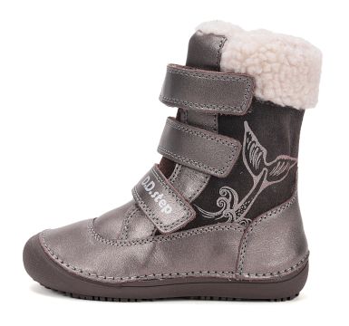 Lasten paljasjalka talvikengät-bronze/merenneito - D.D.Step