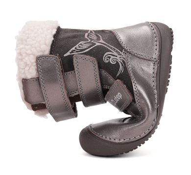 Lasten paljasjalka talvikengät-bronze/merenneito - D.D.Step