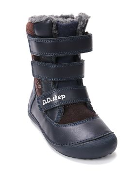 Lasten paljasjalka talvikengät-chocolate/dino - D.D.Step 