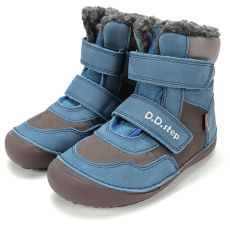 Lasten paljasjalka talvikengät- Royal Blue- D.D.Step 