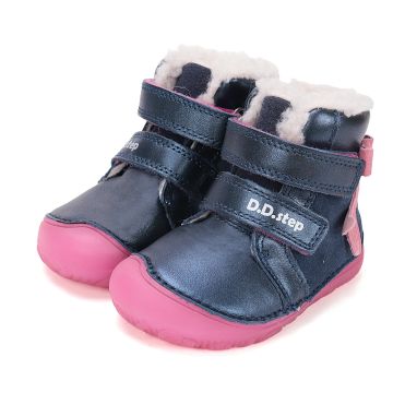 Lasten paljasjalka talvikengät- Royal blue/pink/ merenneito - D.D.Step