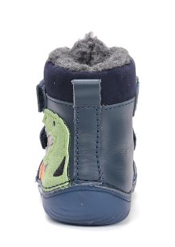 Lasten paljasjalka talvikengät  -royal blue/dino/glow in the dark - D.D.Step