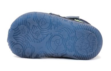 Lasten paljasjalka talvikengät  -royal blue/dino/glow in the dark - D.D.Step