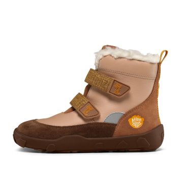 Lasten paljasjalka TEX talvikengät - Leather Winty Tiger -Affenzahn