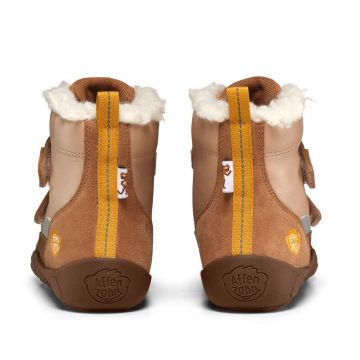 Lasten paljasjalka TEX talvikengät - Leather Winty Tiger -Affenzahn